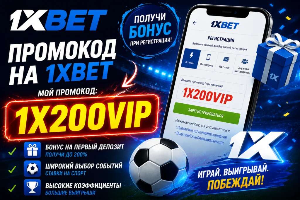 Промокод 1xBet Для Новых Аккаунтов: 1XVIP1X